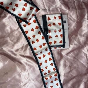 Heart Patterned Twilly Scarf (2pk)